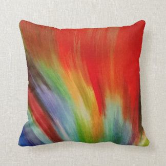 Coussin cool d'aquarelle de peinture abstraite aux couleur