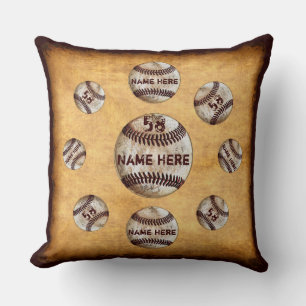 Coussin Cool de base-ball Vintage aléatoire personnalisé
