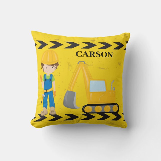 Coussin Cool de construction Excavateur sur mesure Salle p (Recto)