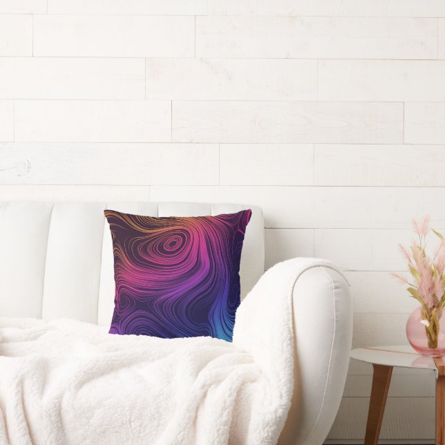 Coussin Cool des 60 cercles Vibe et des tourbillons Motif (Canapé)