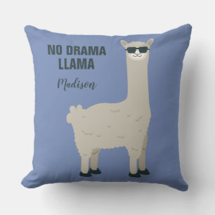 Coussin Cool Llama personnalisé nom & couleur lancer oreil
