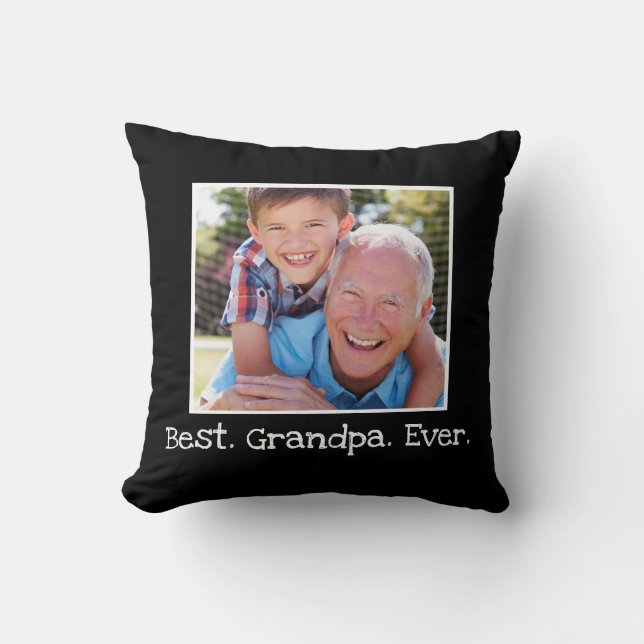 Coussin Cool Meilleur grand-père Jamais Photo Personnalisé (Recto)
