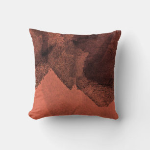 Coussin cool moderne Abstrait corail peinture Design