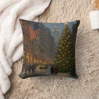 Coussin cool new york christmas streets