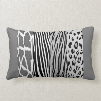 Coussin cool Noir, Et Poster de animal Gris Emboss