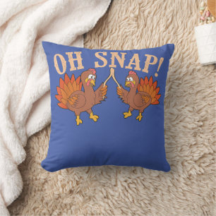 Coussin Cool Oh Snap ! Drôle Turquie avec Wishbone Thanksg
