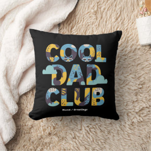 Coussin Cool Papa Club Funny Fête des pères Cadeau d'anniv