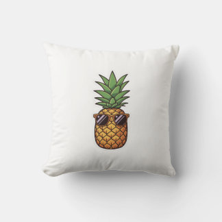 Coussin Cool Pineapple with Sunglasses