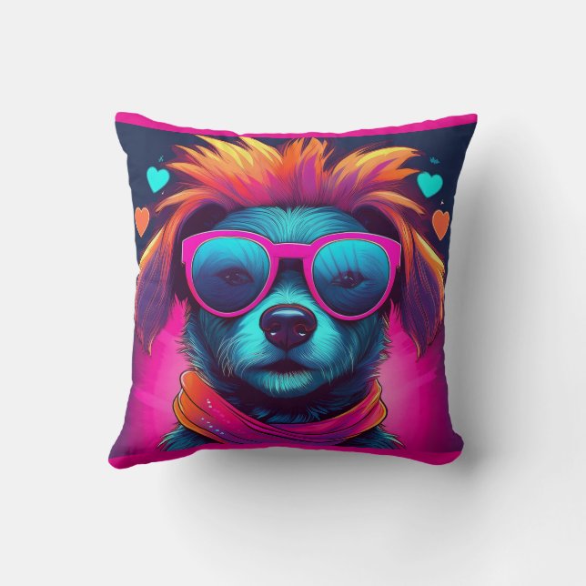 Coussin Cool Pup Throw Pillow (Verso)