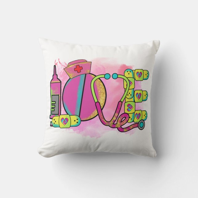 Coussin Cool Retro Love Nurse (Recto)