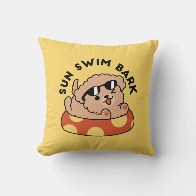 Coussin Cool Summer Chien Flottant - Jolie Puppy Pool Part (Recto)