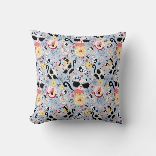Coussin Cool Summer Kitty (Recto)