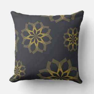 Coussin Cool, vert, unique, fleur moderne et tendance abst