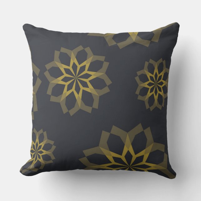 Coussin Cool, vert, unique, fleur moderne et tendance abst (Recto)