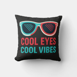 Coussin Cool Yeux Vibes Cool Retro 3D lunettes T-shirt