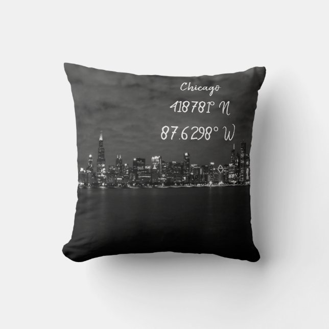 Coussin Coordonnées Iconic Chicago Skyline (Recto)