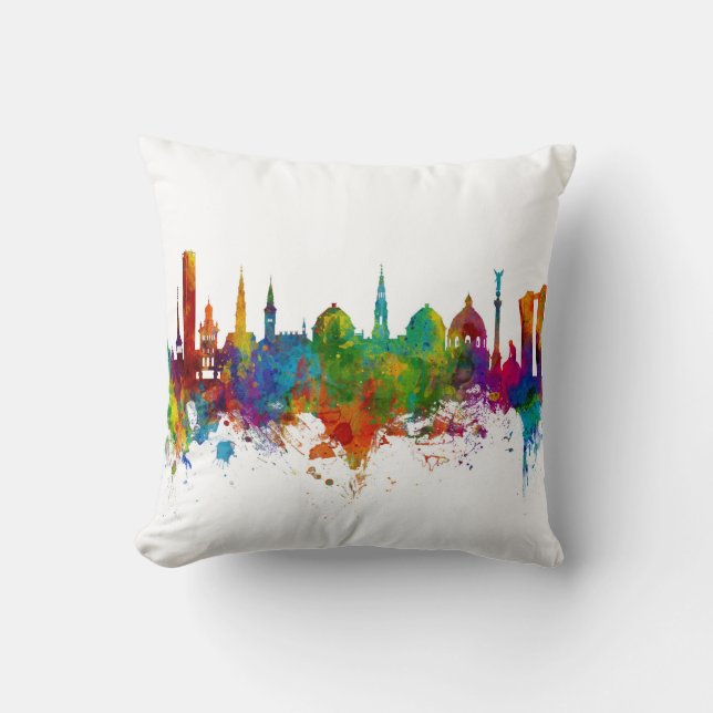 Coussin Copenhague Danemark Skyline (Recto)
