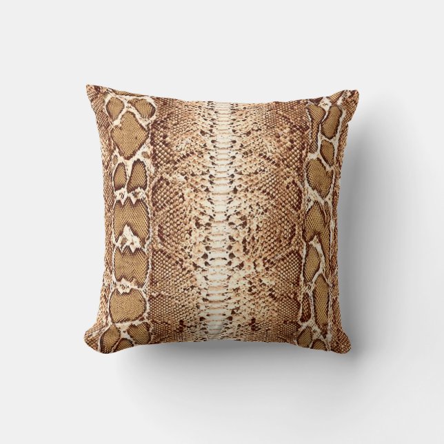 Coussin Copie Brown #1 de peau de serpent (Recto)
