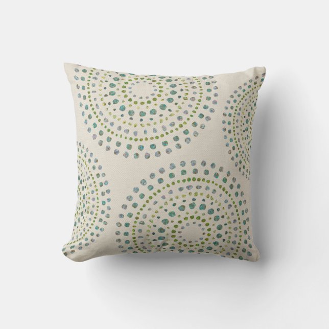 Coussin Copie de pierres de mosaïque de turquoise (Recto)