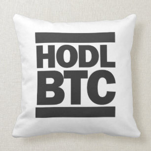 Coussin Copie drôle de HODL BTC Bitcoin Cryptocurrency