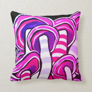 Coussin Copie hippie de champignons psychédéliques Trippy