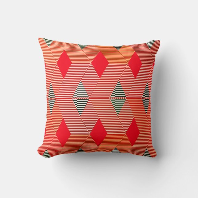 Coussin Copie moderne de diamant de la moitié du siècle, (Recto)