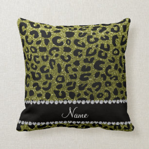 Coussin Copie nommée faite sur commande de guépard de