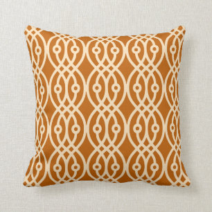 Coussin Copie, pêche et terre cuite de kimono