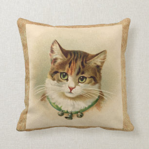 Coussin Copie vintage de chat tigré