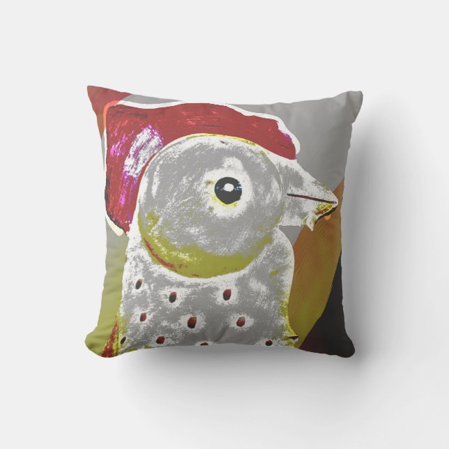Coussin Coq Abstrait 6 (Recto)