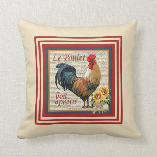 Coussin Coq français de pays