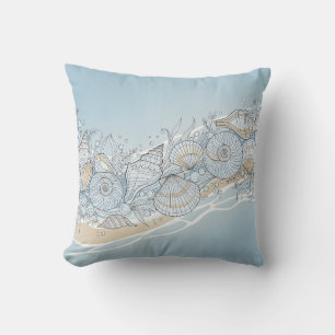 Coussin Coquillages côtiers élégants