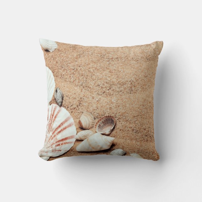 Coussin Coquillages et carreau de sable (Recto)
