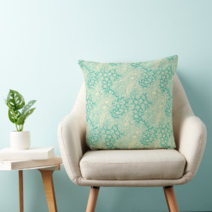 Coussin Coquillages océaniques Vagues marines Motif abstra