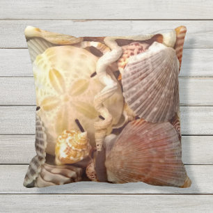 Coussin Coquillages Sable Dollar Plage Thème