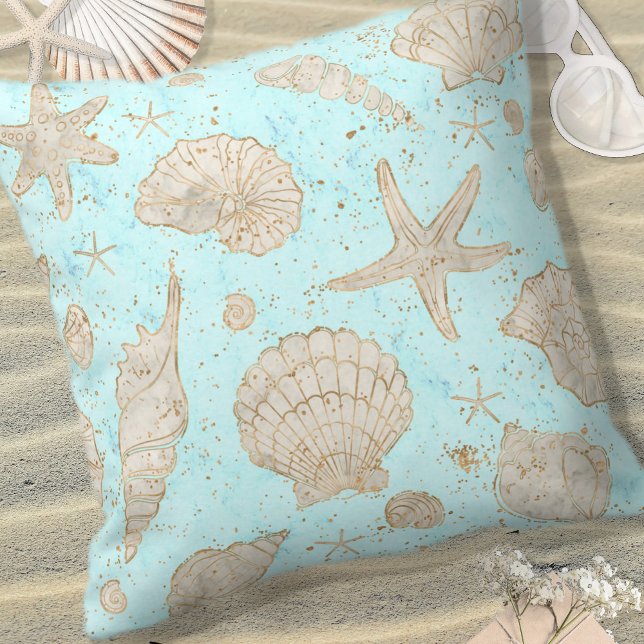 Coussin Coquillages Starfish Aquarelle ID782 (Créateur téléchargé)