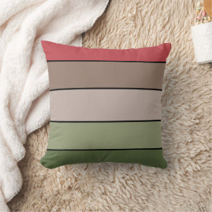 Coussin Coquille de noix de pistache verte rouge marron ra