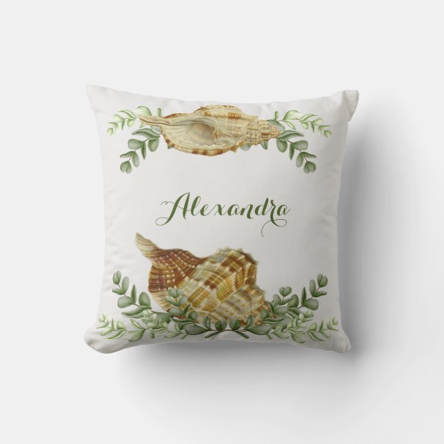 Coussin Coquille de verdure Coquille de crème marine Coast (Recto)