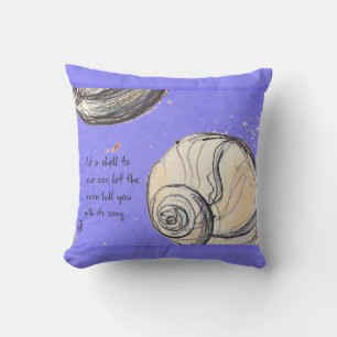 Coussin Coquilles de chant d'Océan Jetez l'oreiller