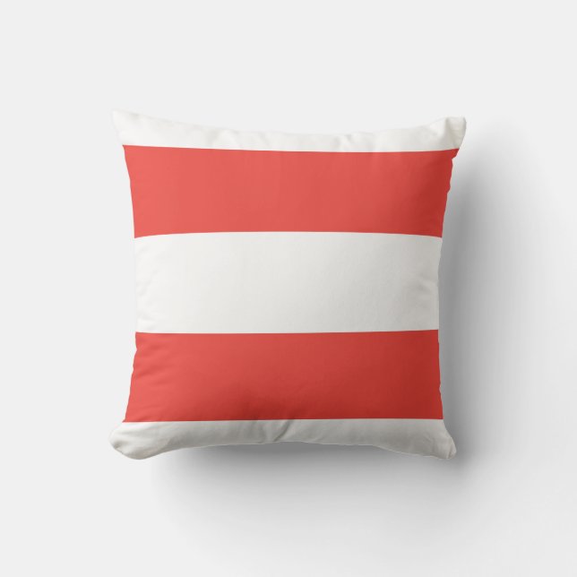 Coussin Corail et White Stripes (Recto)