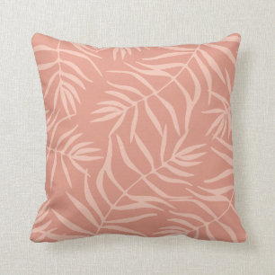 Coussin Corail floral vert tropical rose été