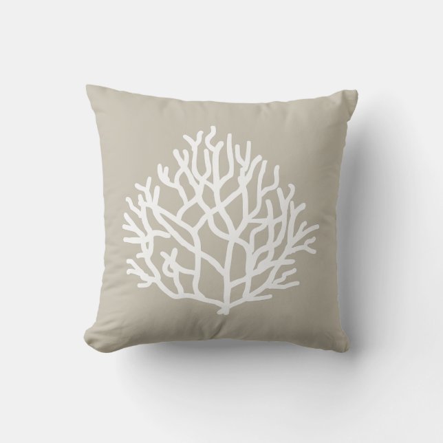 Coussin Corail Reef Beach couleurs personnalisées (Recto)