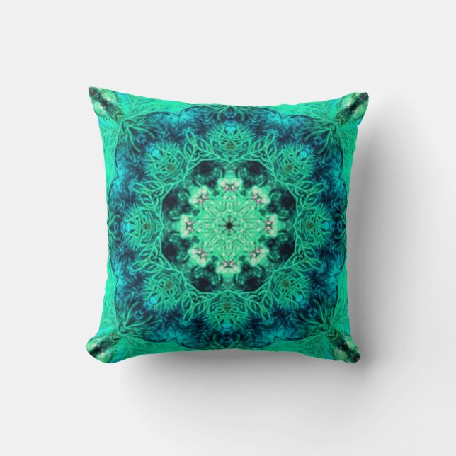 Coussin Corail vert menthe (Recto)