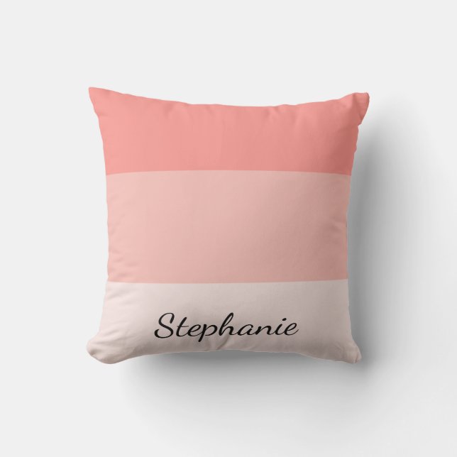 Coussin Coral rose Ombre personnalisé (Recto)