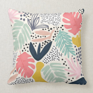 Coussin Coral Tropical Collical motif Abstrait