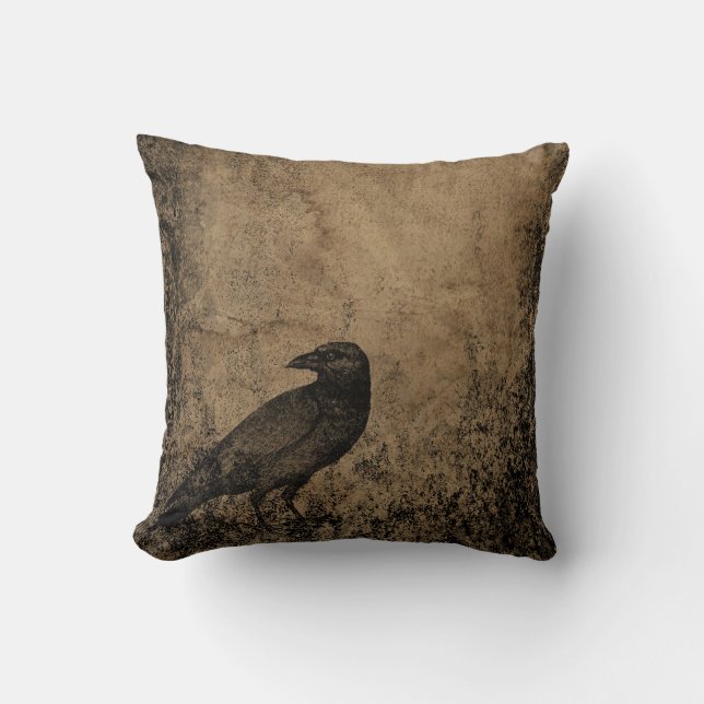 Coussin Corbeau vintage (Recto)