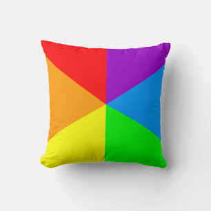 Coussin Corey Tiger 80s Vintage Rétro Triangles Arc-en-Cie