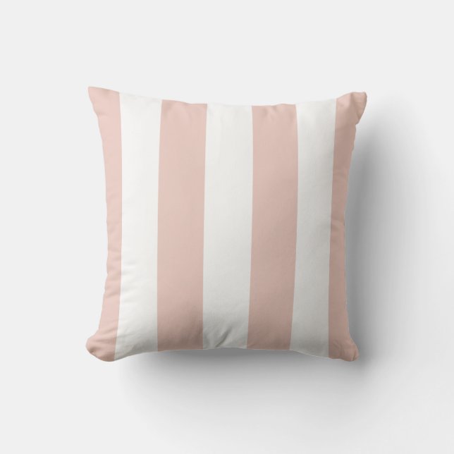 Coussin Cornouiller mou et carreau rayé blanc (Recto)