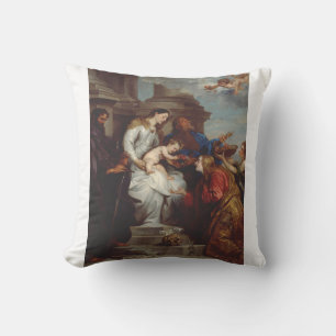 Coussin Coronation de Saint Rosalia par Anthony van Dyck