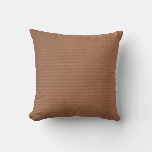 Coussin Corrugated Brown Pillow (Recto)